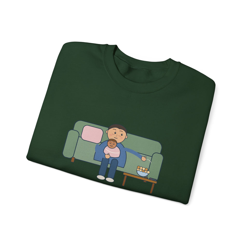 New Parent Crewneck Sweatshirt - Pinned Under a Contact Nap. Send Snacks.