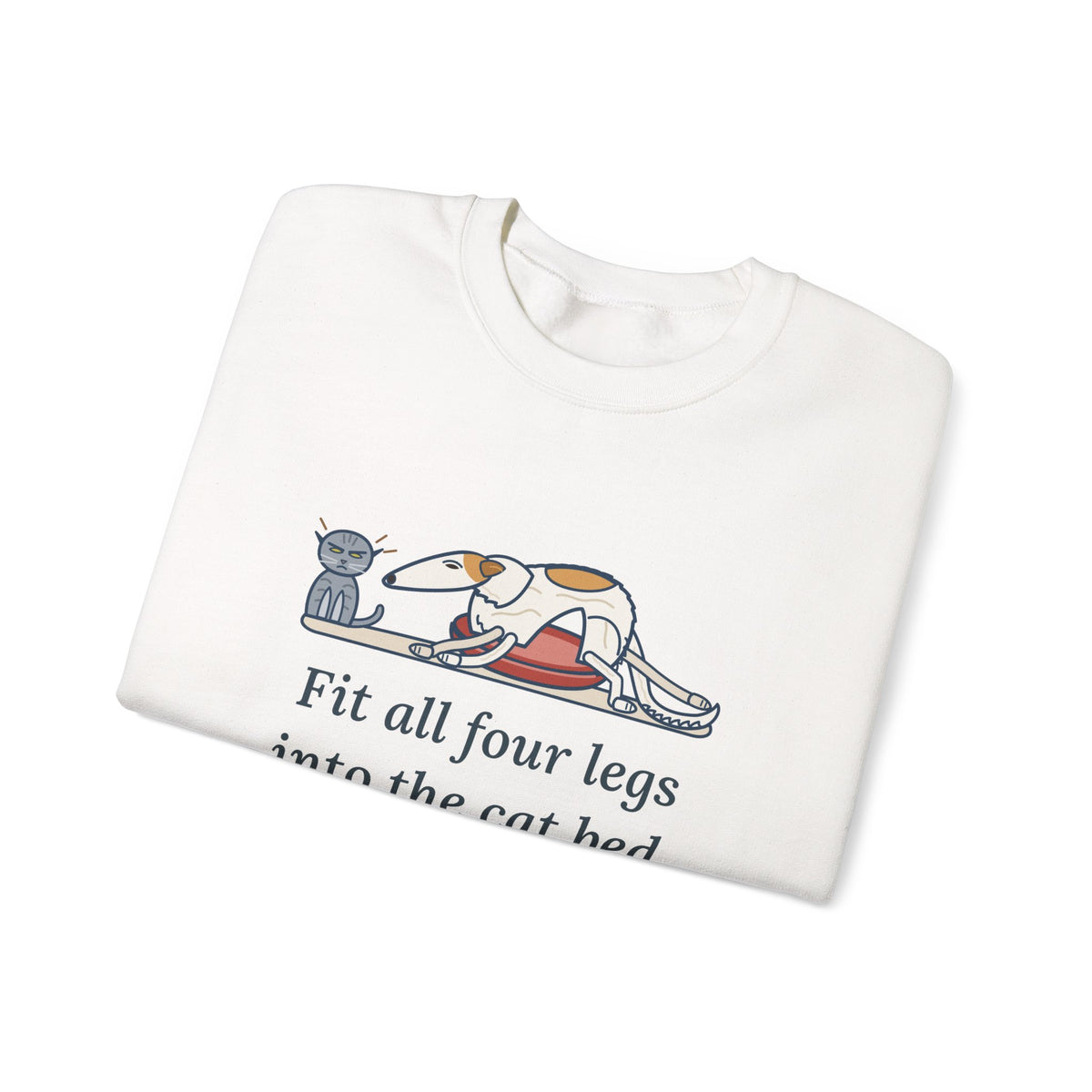 Borzoi Crewneck Sweatshirt - All Four Legs in the Cat Bed Sighthound Owner Gift