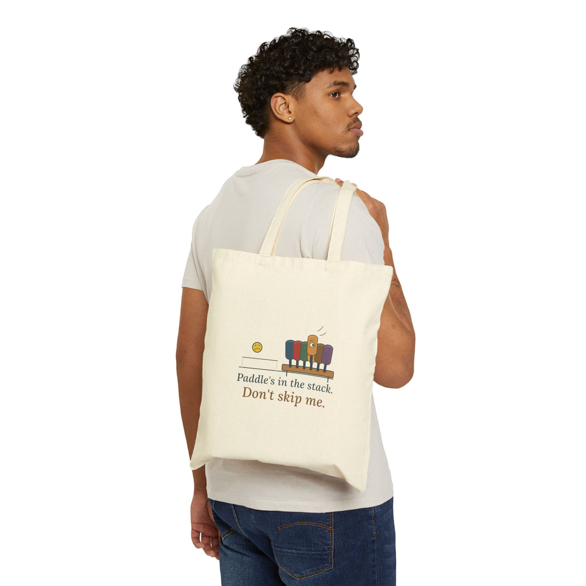 Pickleball Tote Bag - Paddle's in the Stack. Don't Skip Me. Court Tote