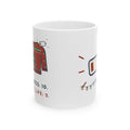Tacky Sweater Party Coffee Mug - Tackiness: 10. Battery Life: 2. Funny Christmas Mug