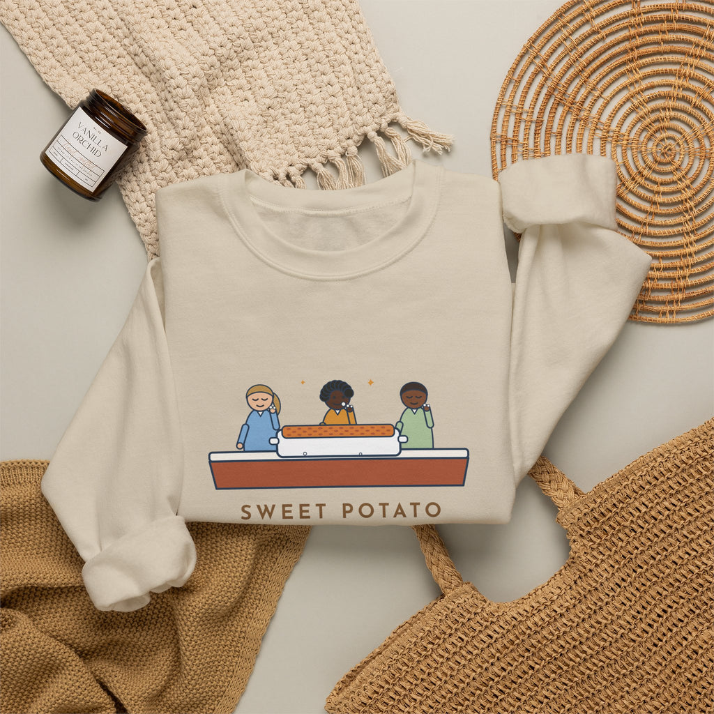 Thanksgiving Sweatshirt, Sweet Potato Casserole, Kids Ate Every Marshmallow off the Top, Funny Casserole Mystery Crewneck