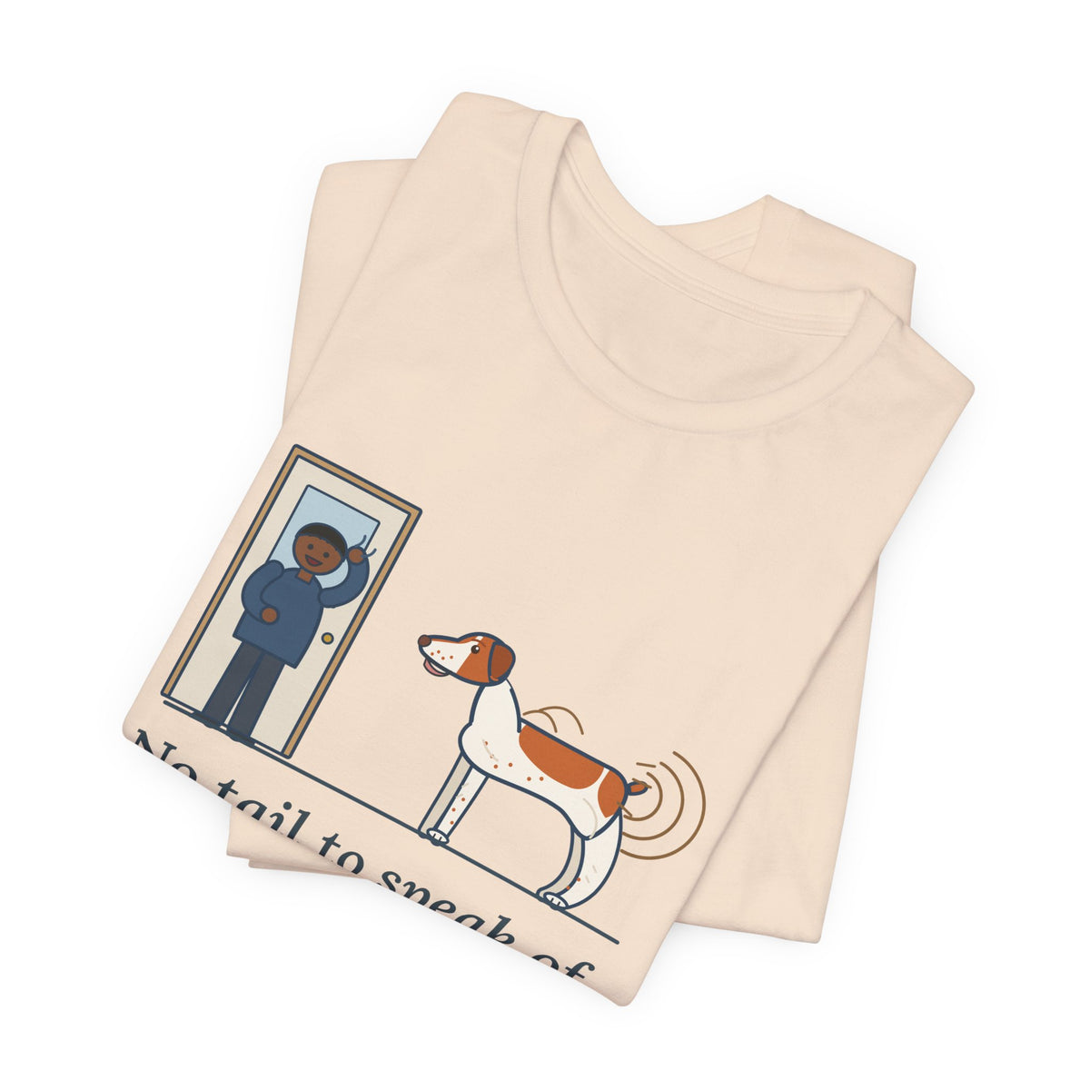 Brittany Dog T-Shirt - No Tail to Speak Of. Wags From the Shoulders Back.