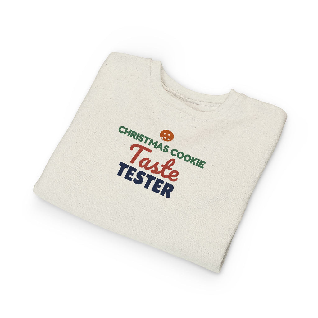 Christmas Cookie Taste Tester Toddler Sweatshirt, Holiday Crewneck
