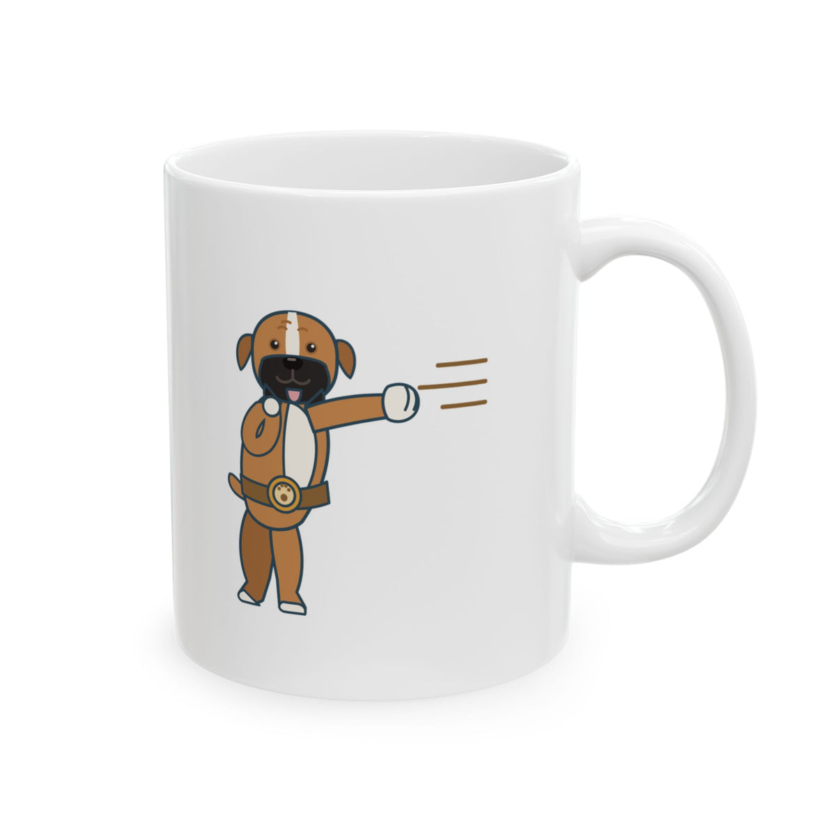 Boxer Dog Coffee Mug - Every Hello Comes With a Left Hook Boxer Owner Mug