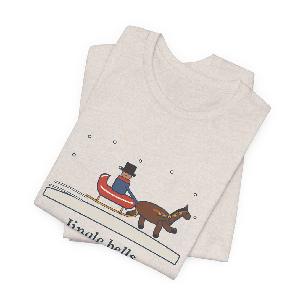 Pierpont Quote T-Shirt, Sleigh Bells in the Snow, Christmas One-Horse Sleigh Tee