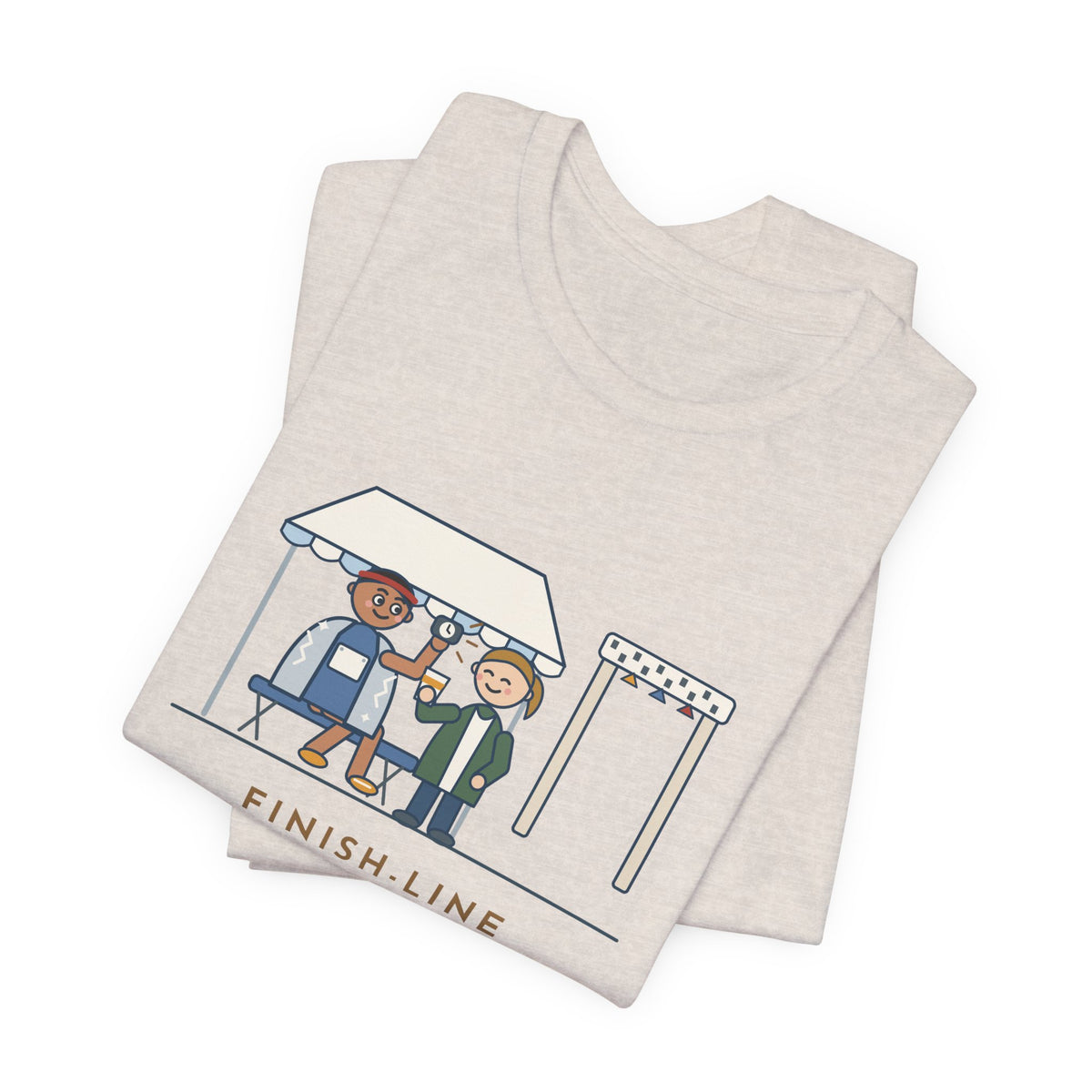 Marathon Medical Tent Nurse T-Shirt - He Asked About His Time First Finish Line Nurse Tee
