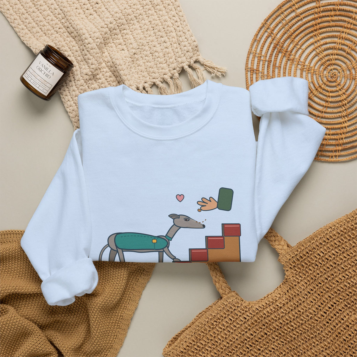 Greyhound Crewneck Sweatshirt - Retired Racer. Stairs Are the New Event. Adopter Gift
