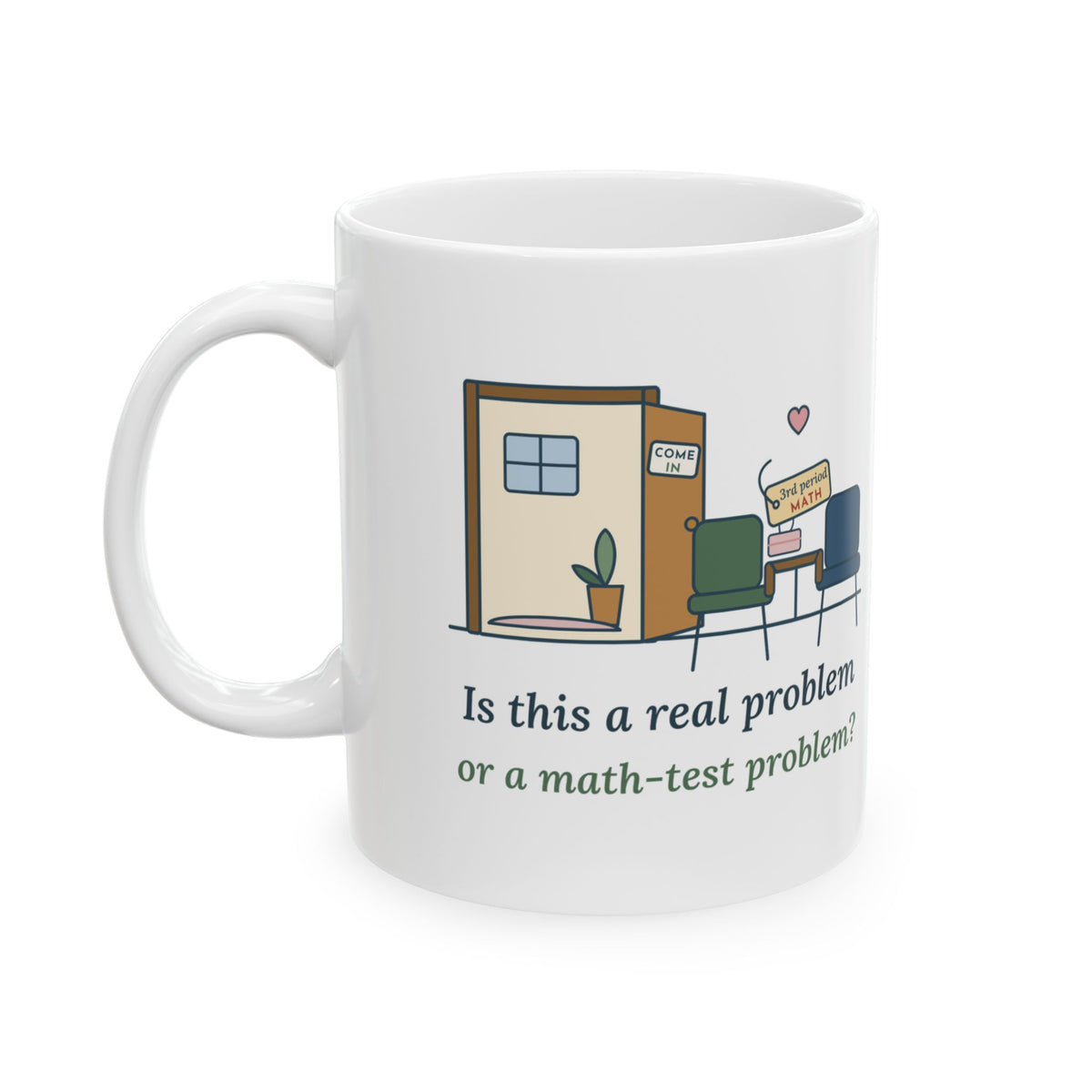 School Counselor Coffee Mug - Is This a Real Problem or a Math-Test Problem?