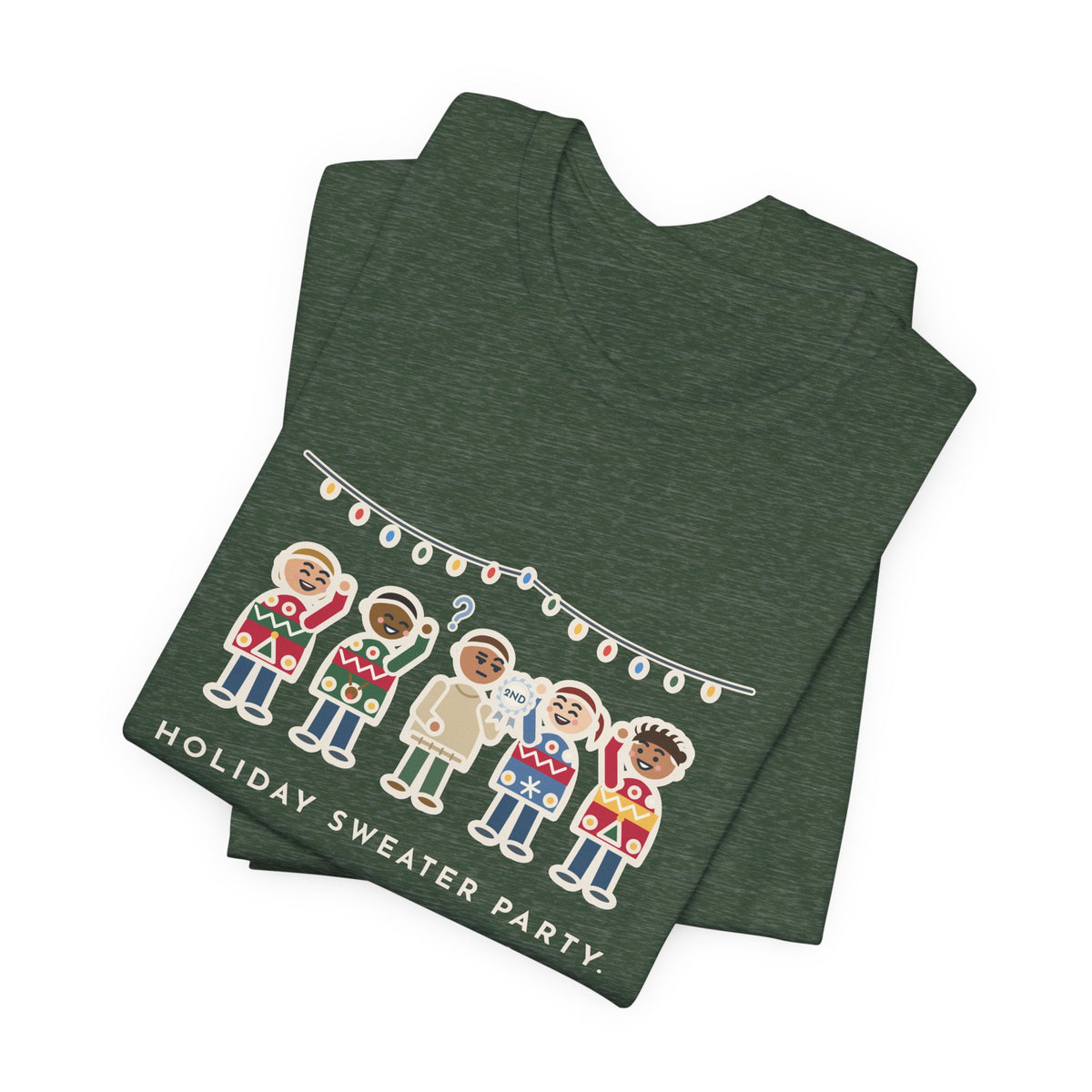 Funny Holiday Sweater Party T-Shirt, Wore My Regular Winter Sweater, Won Second Place, Party Lineup Tee