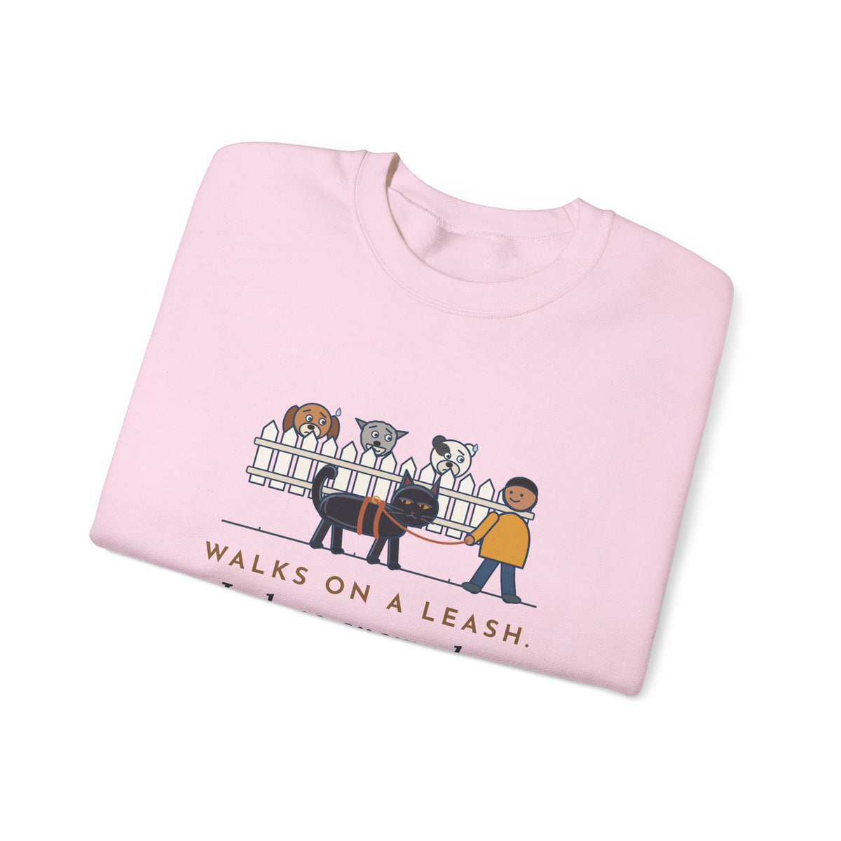 Bombay Cat Crewneck Sweatshirt - Walks on a Leash, Judges Every Dog