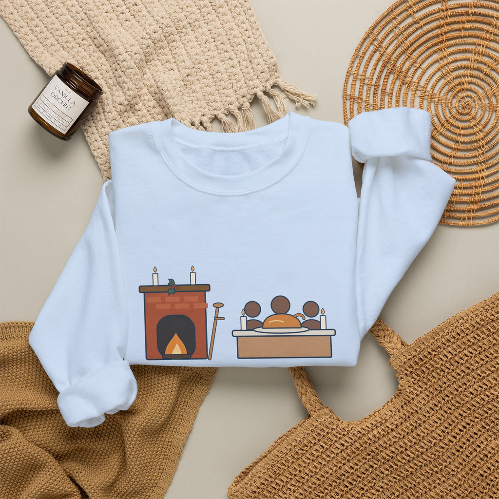 God Bless Us Every One Sweatshirt, Christmas Dickens Quote Crewneck with Hearth and Goose