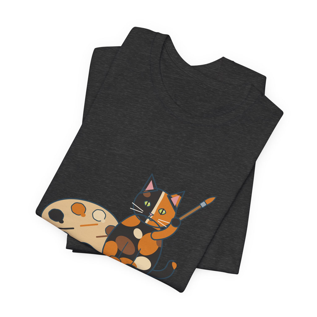 Tortoiseshell Cat T-Shirt - Made From Leftover Cat Colors Tortie Cat Tee