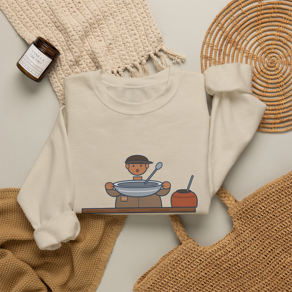 Please, Sir, I Want Some More Sweatshirt, Humor Dickens Quote Crewneck with Empty Bowl