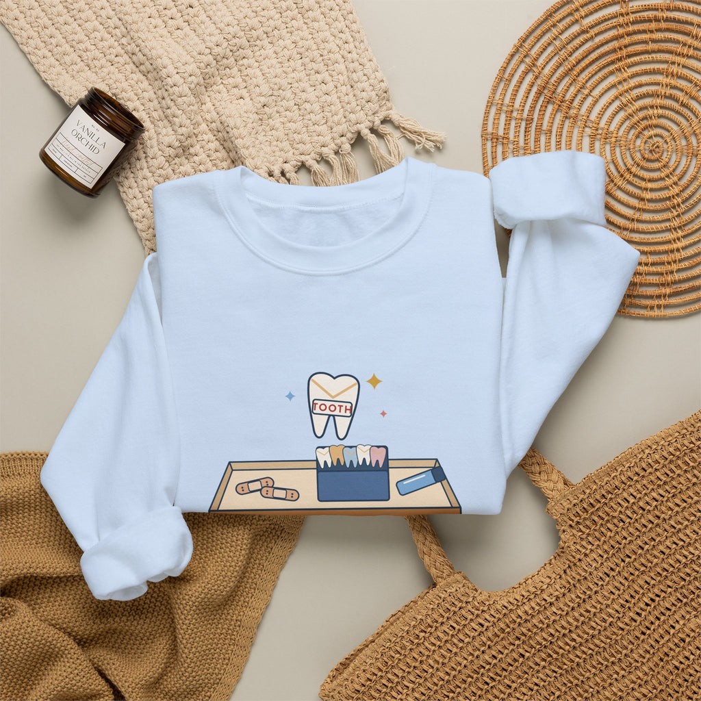 1st and 2nd Grade Teacher Crewneck Sweatshirt - Tooth Fell Out? I Have an Envelope for That