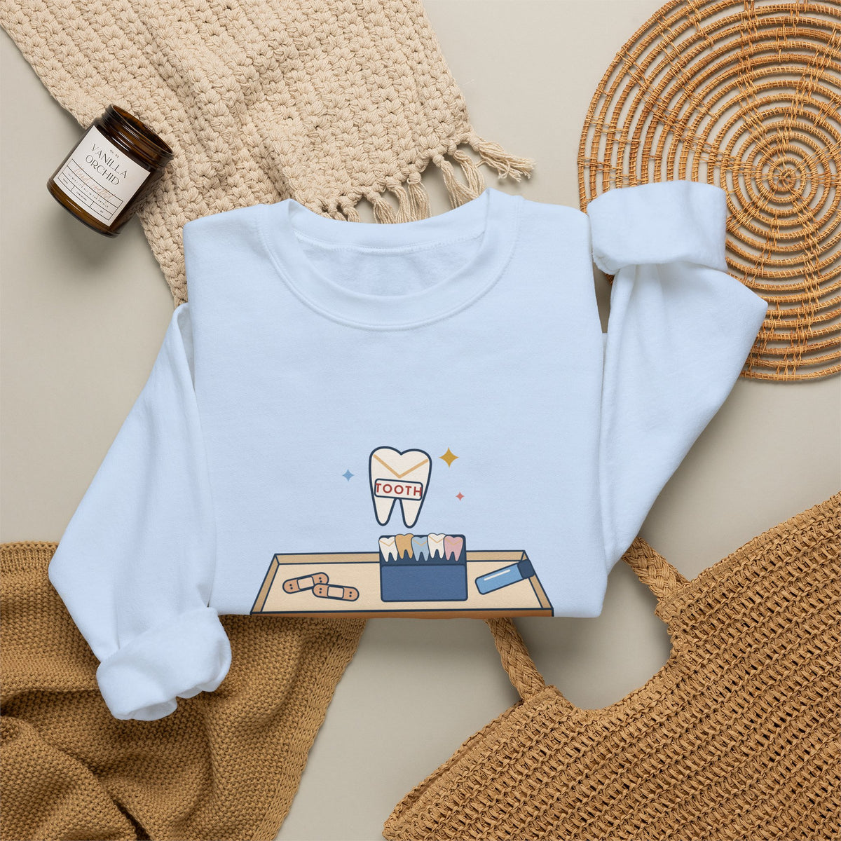 1st and 2nd Grade Teacher Crewneck Sweatshirt - Tooth Fell Out? I Have an Envelope for That