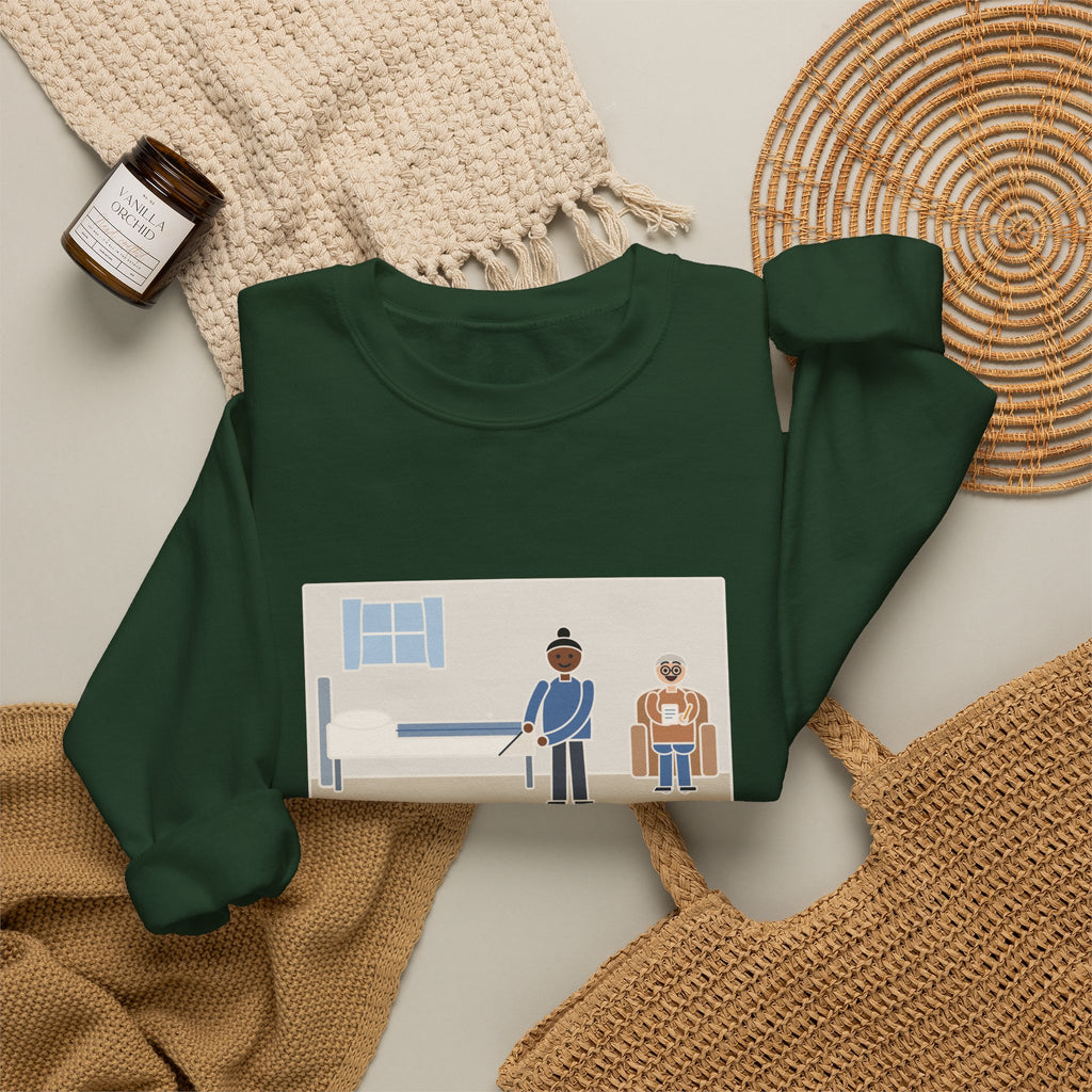Military Nurse Sweatshirt, Bed Corners So Crisp the Patient Asked for a Lesson, Funny Crisp Corners Crewneck