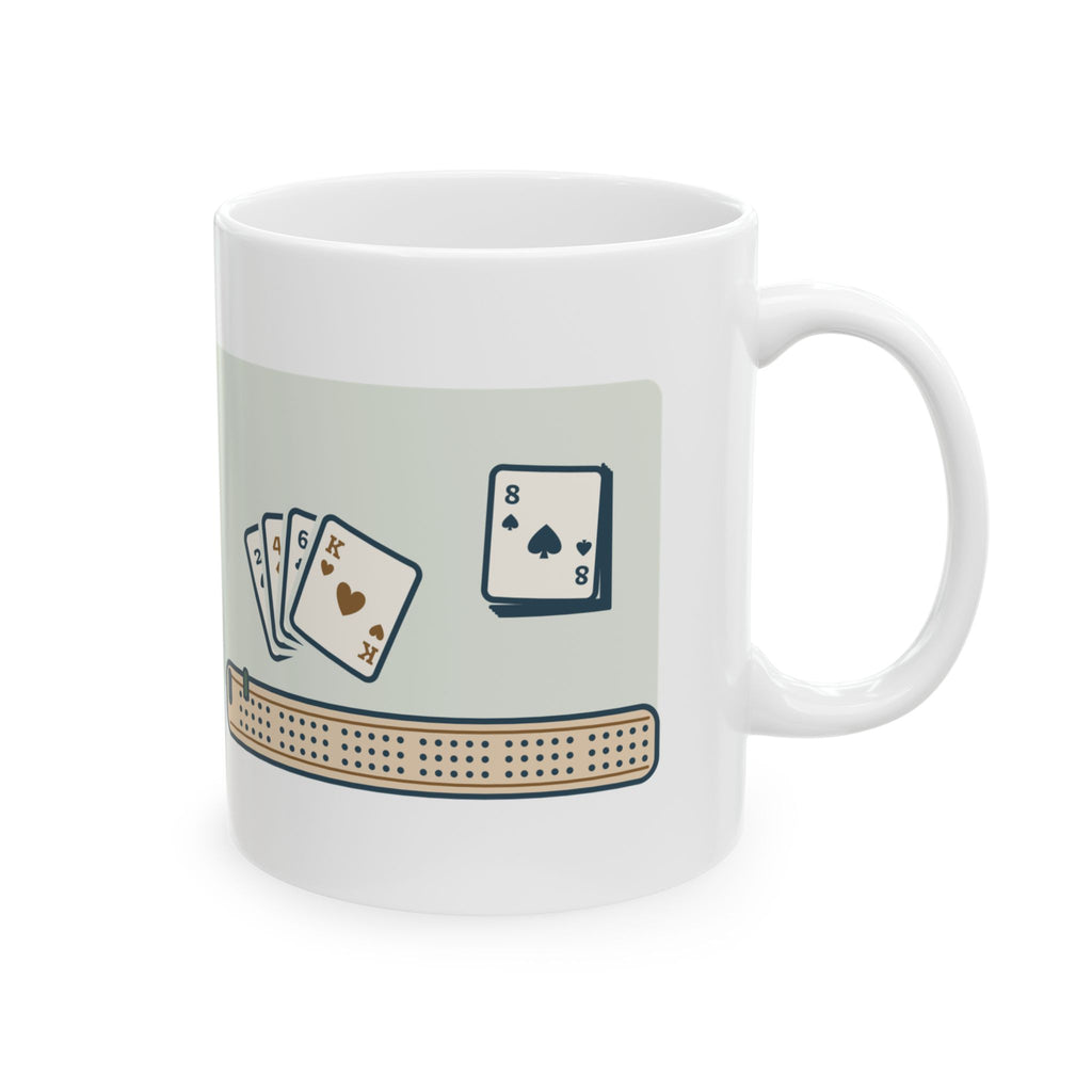 Cribbage Coffee Mug - My Hand? Nineteen. Funny Cribbage Player Gift Mug