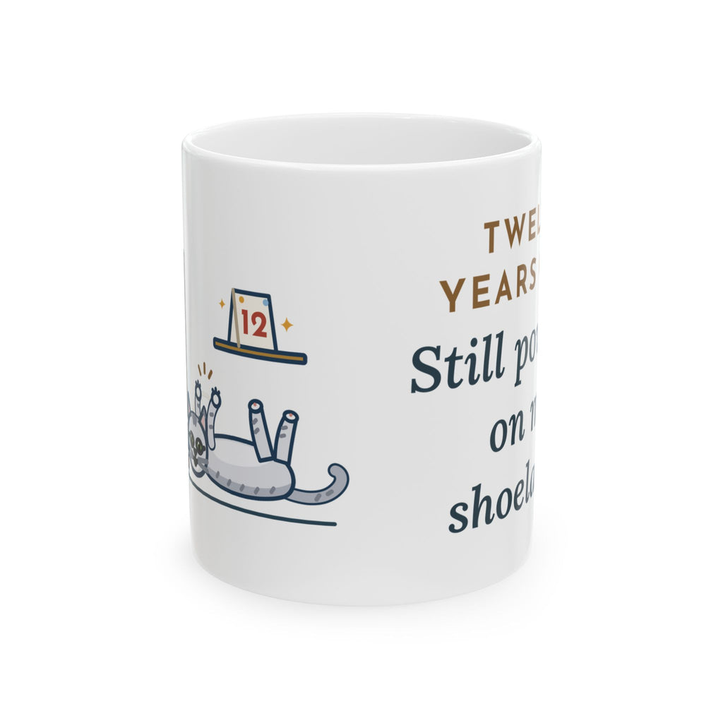 Burmilla Cat Mug - Twelve Years Old. Still Pounces on My Shoelaces. 11oz Coffee Mug