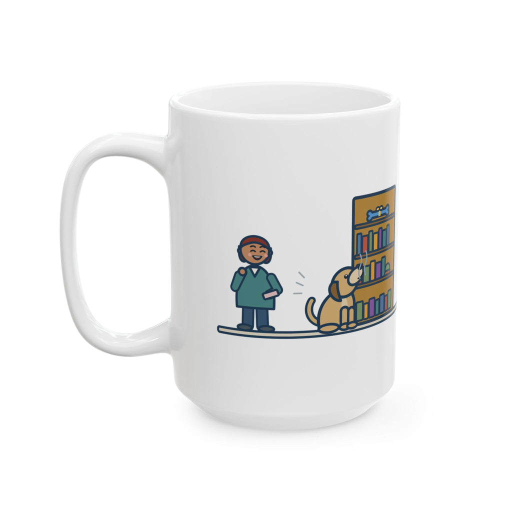 Hid It High on a Shelf, He Sniffed It Out in Four Seconds 15oz Mug, Large Funny Dog's Present Coffee Mug