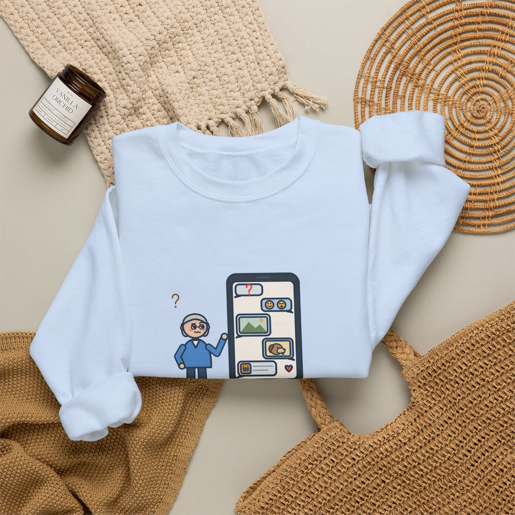 Mom Sweatshirt, Asked a Yes-or-No Question, Forty-Two Replies and Zero Answers, Funny Phone Thread Crewneck