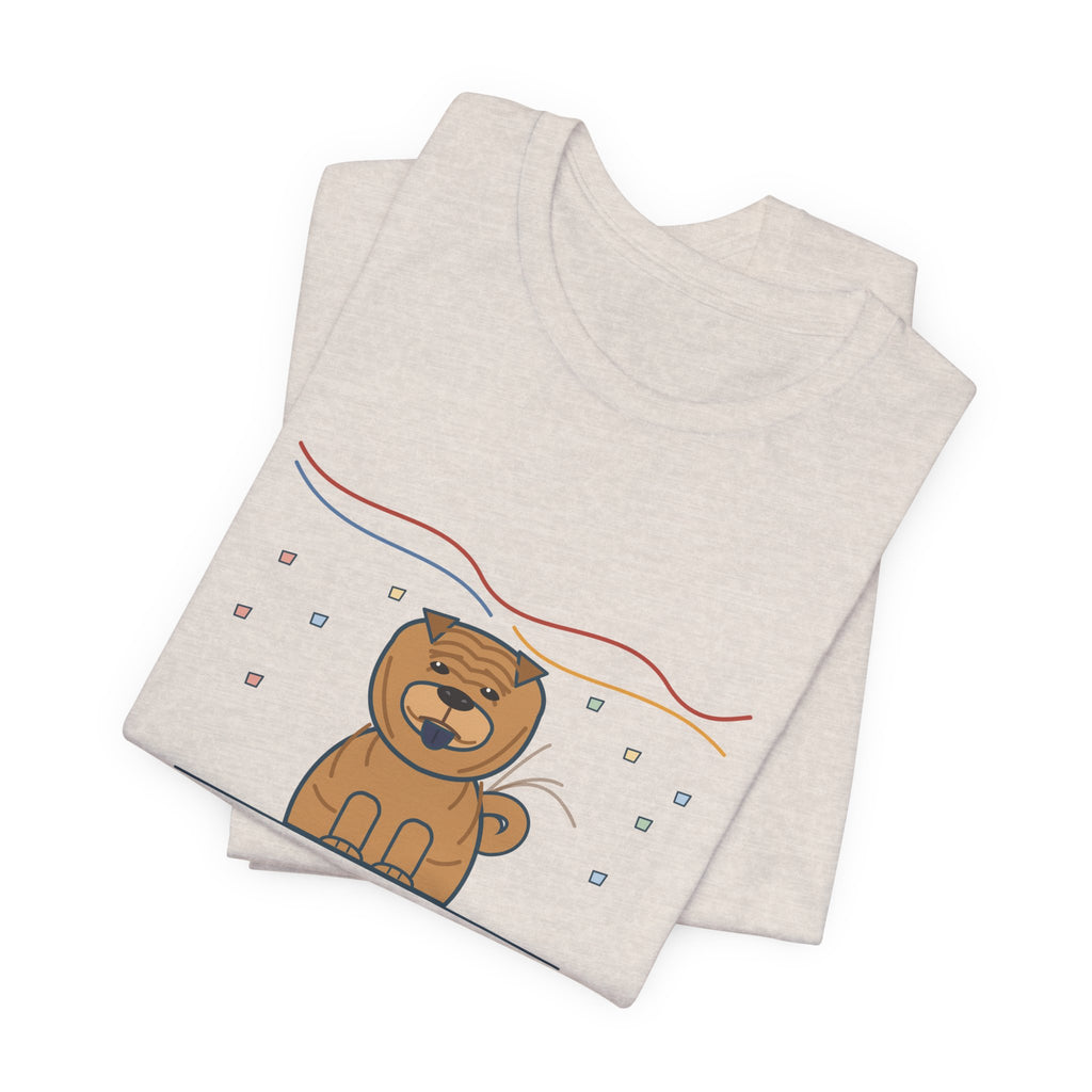 Shar-Pei T-Shirt - Happiest Dog in the House, Face Says Otherwise Funny Wrinkle Dog Tee
