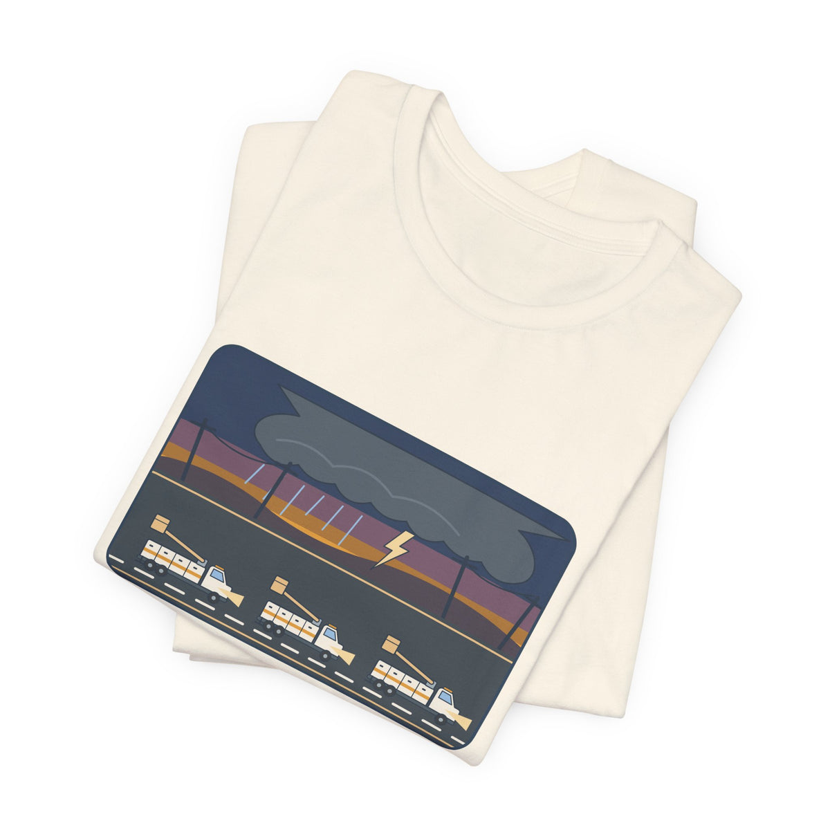 Lineworker T-Shirt - Mutual Aid. Any State. Any Storm. Power Line Crew Tee