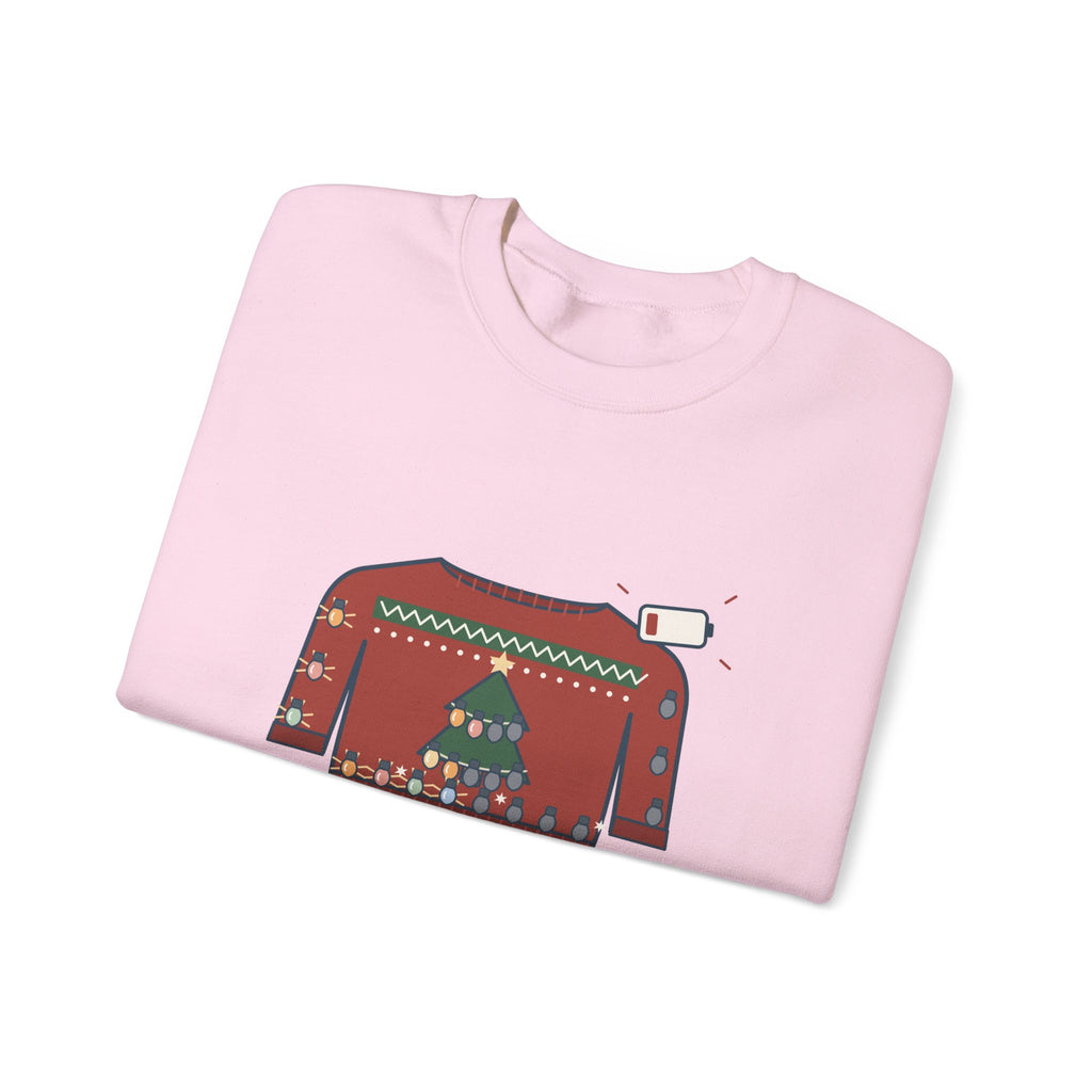 Tacky Sweater Party Crewneck Sweatshirt - Tackiness: 10. Battery Life: 2. Light-Up Christmas Joke