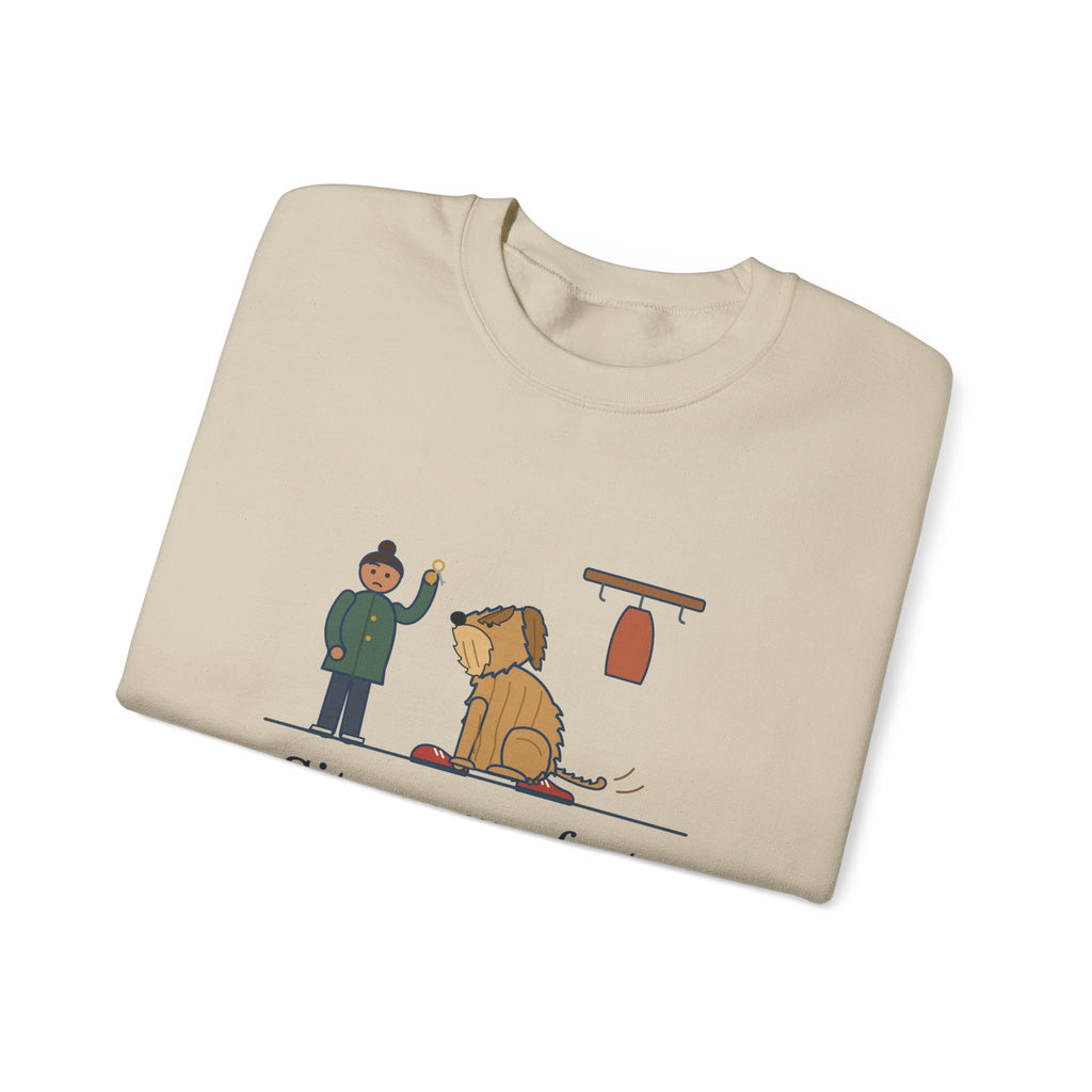 Briard Crewneck Sweatshirt - Sits on My Feet So I Can't Leave Shaggy Dog Owner Gift