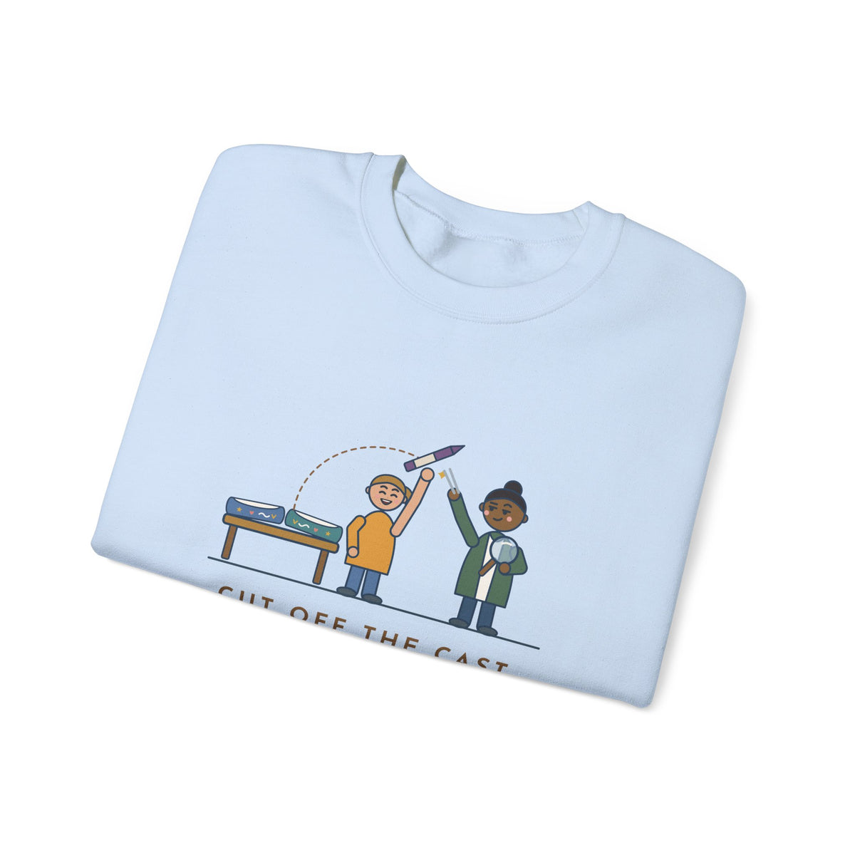 Cast Clinic Nurse Crewneck Sweatshirt - Missing Crayon Found Inside the Cast Nurse Gift
