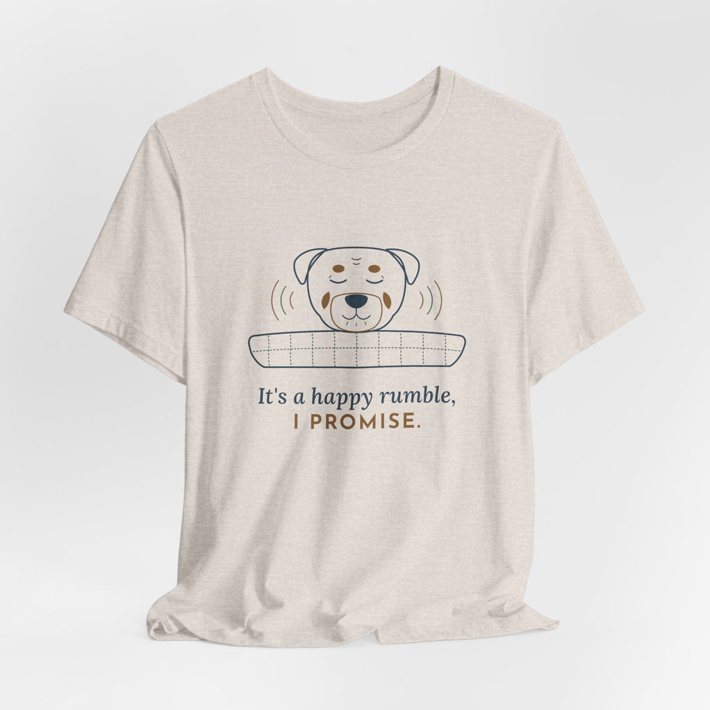 Rottweiler T-Shirt - It's a Happy Rumble, I Promise Gentle Rottie Owner Tee