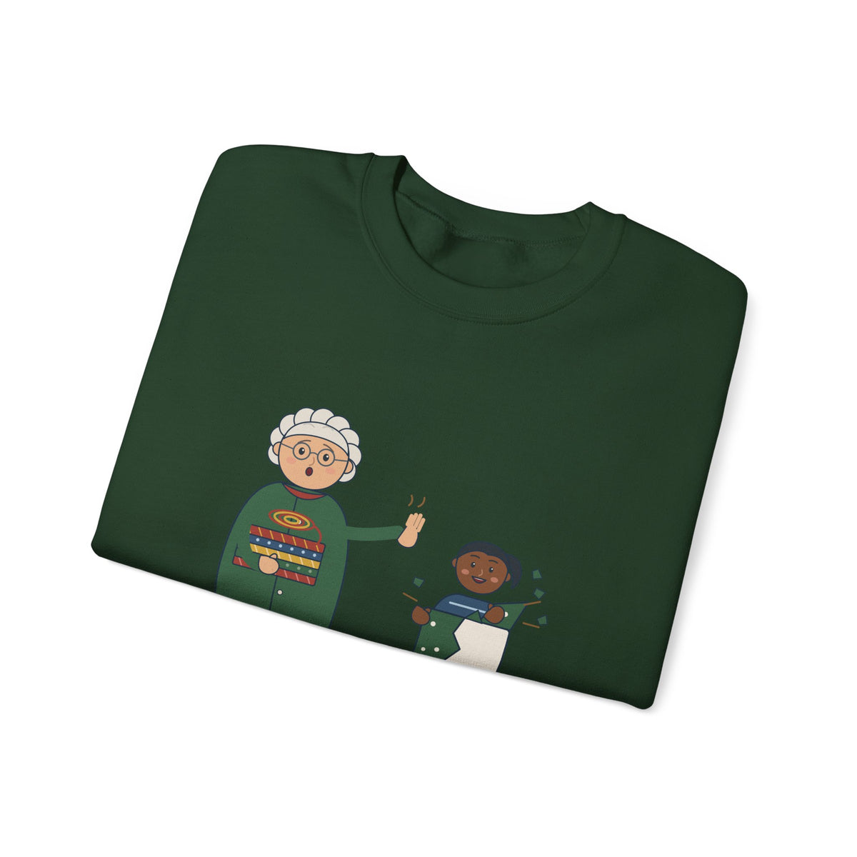 Grandma Christmas Crewneck Sweatshirt - Unwrap Carefully. I'm Reusing That Paper.