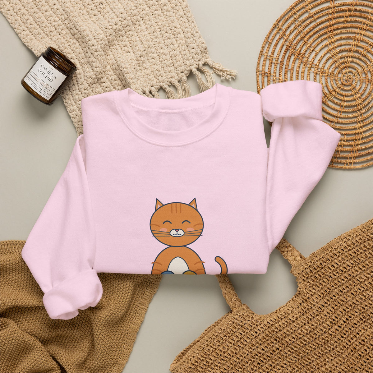 Polydactyl Cat Crewneck Sweatshirt - Born With Mittens Extra Toes Cat Gift