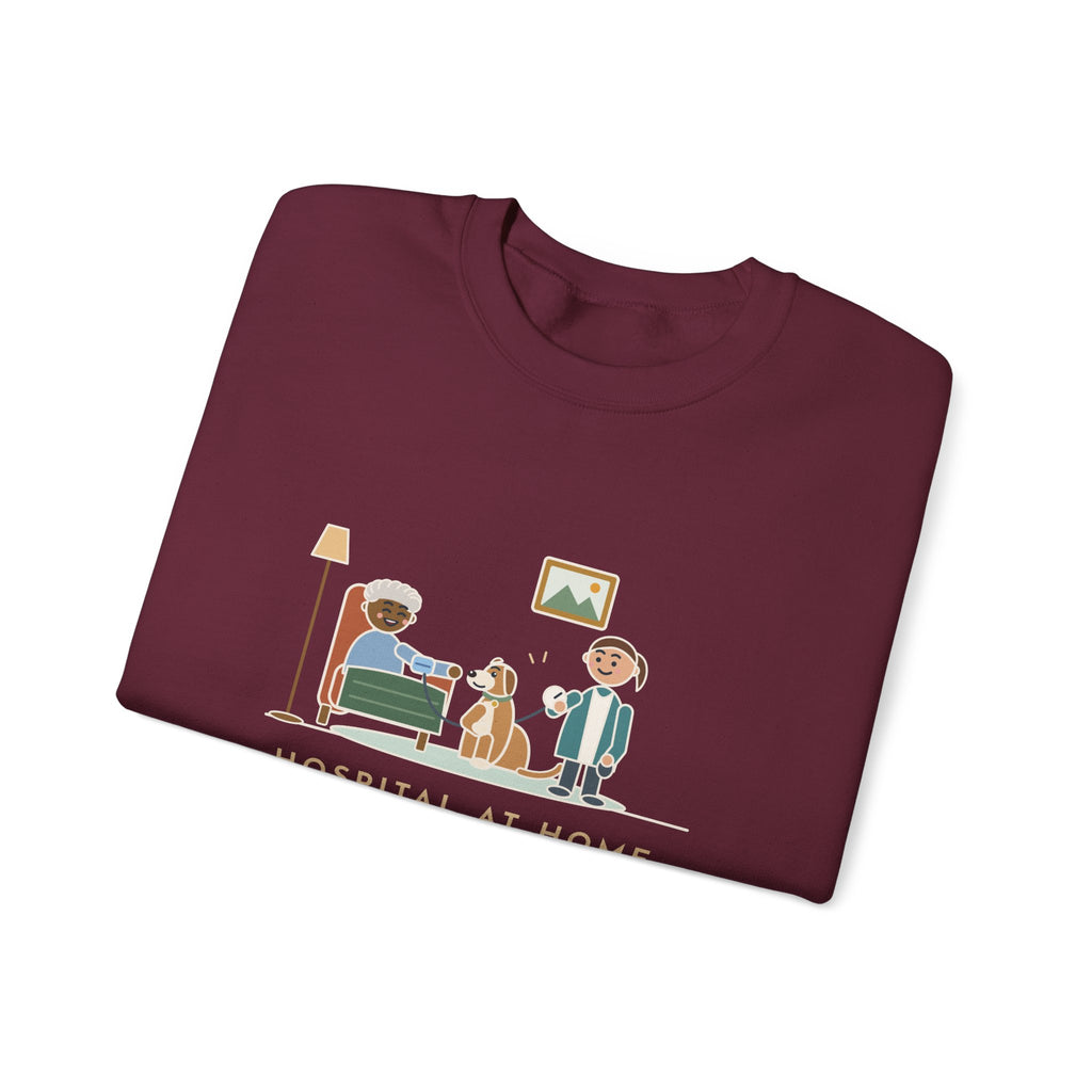 At-Home Care Nurse Crewneck Sweatshirt - The Dog Sat In on Every Vitals Check