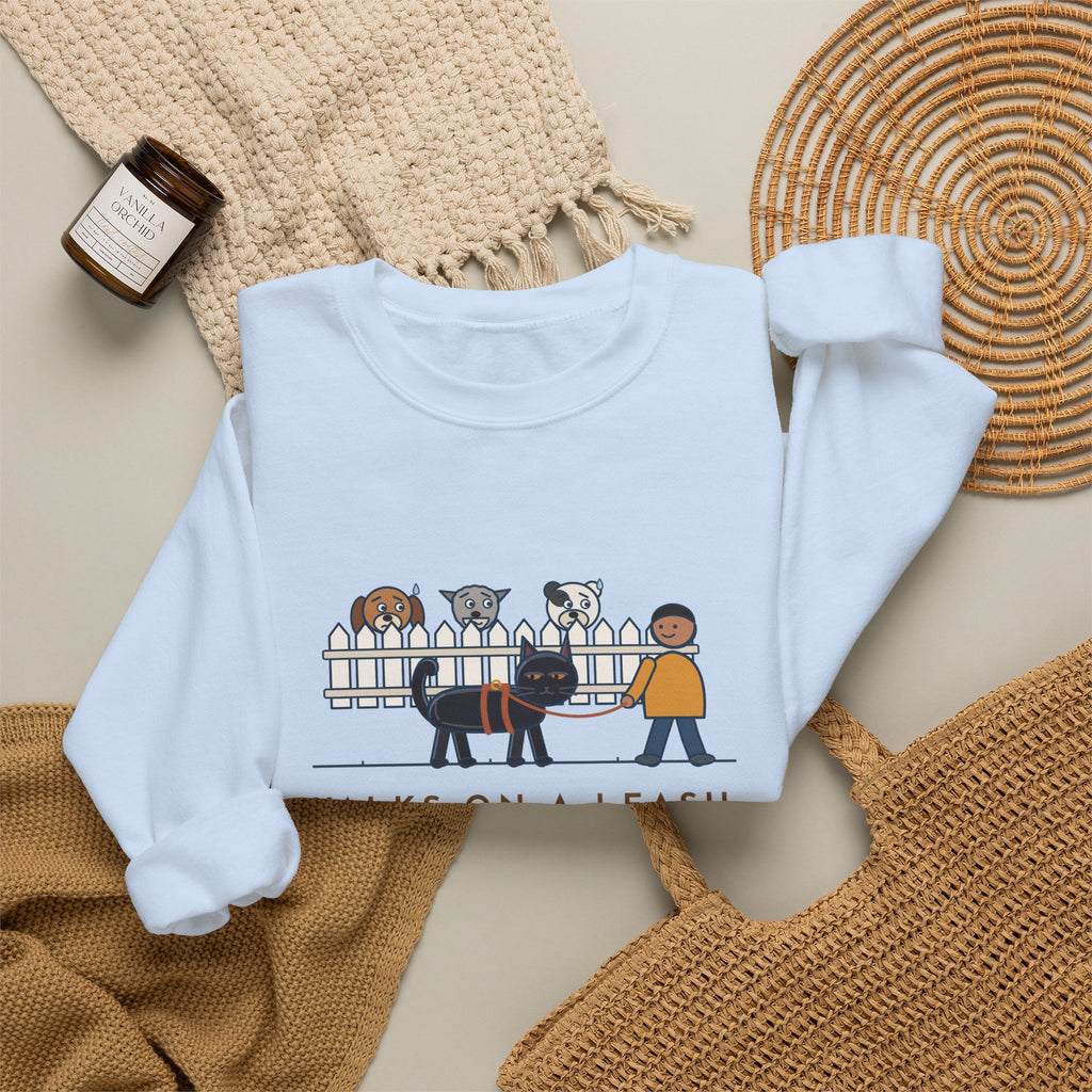 Bombay Cat Crewneck Sweatshirt - Walks on a Leash, Judges Every Dog