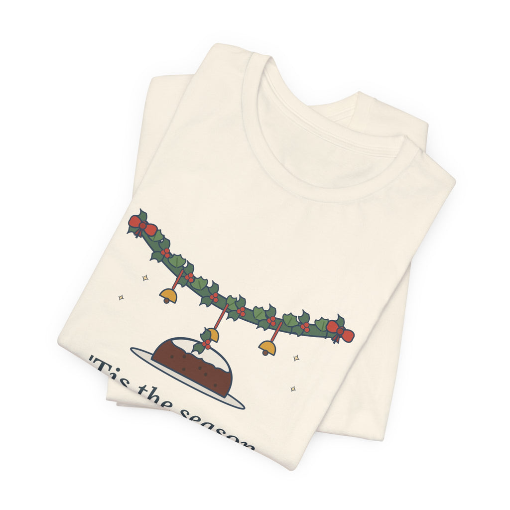 Oliphant Quote T-Shirt, Tis the Season to Be Jolly, Christmas Holly Swag Tee