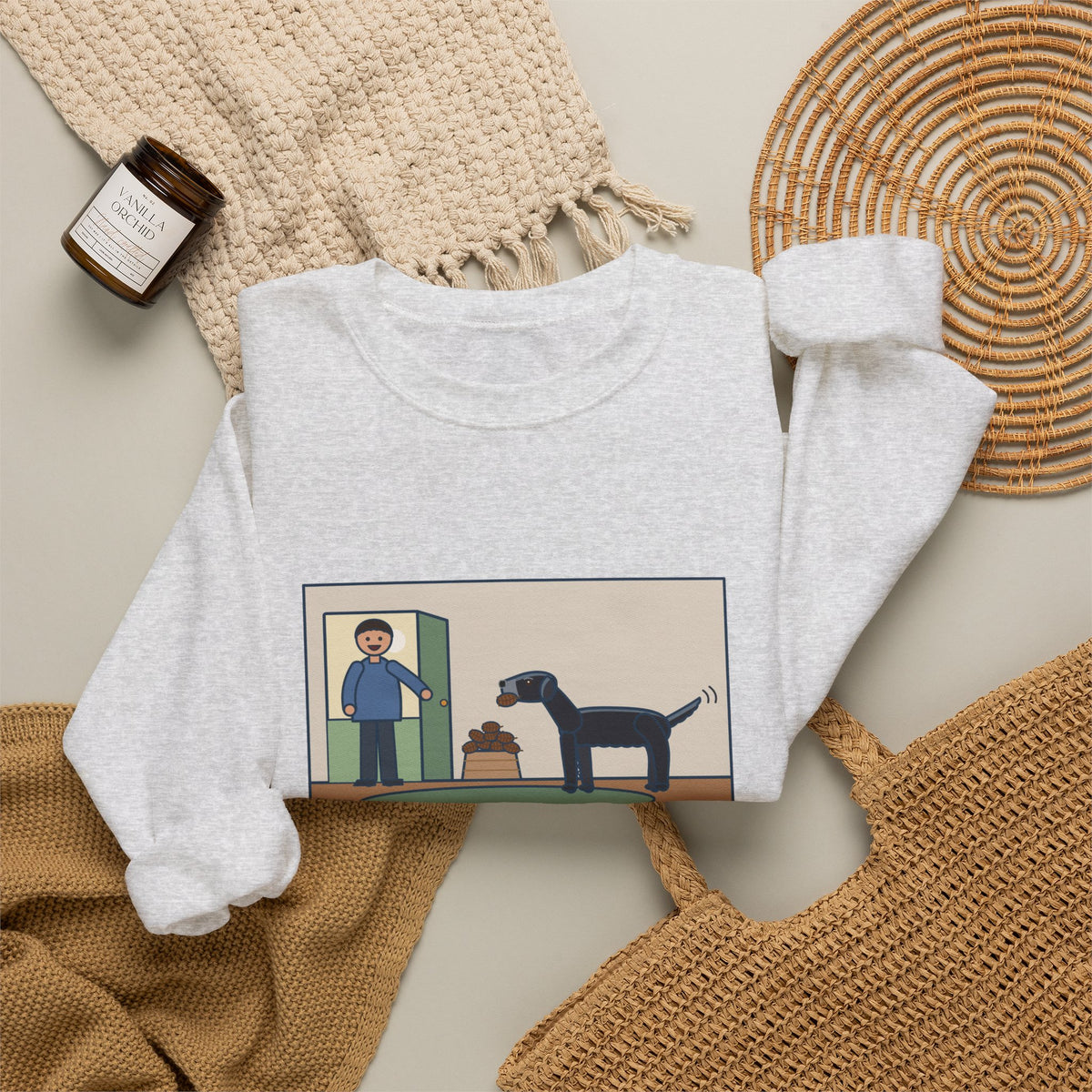 Flat-Coated Retriever Sweatshirt, Turned Ten This Year, Still Brings a Pinecone to the Door Every Time, Funny Homecoming Crewneck