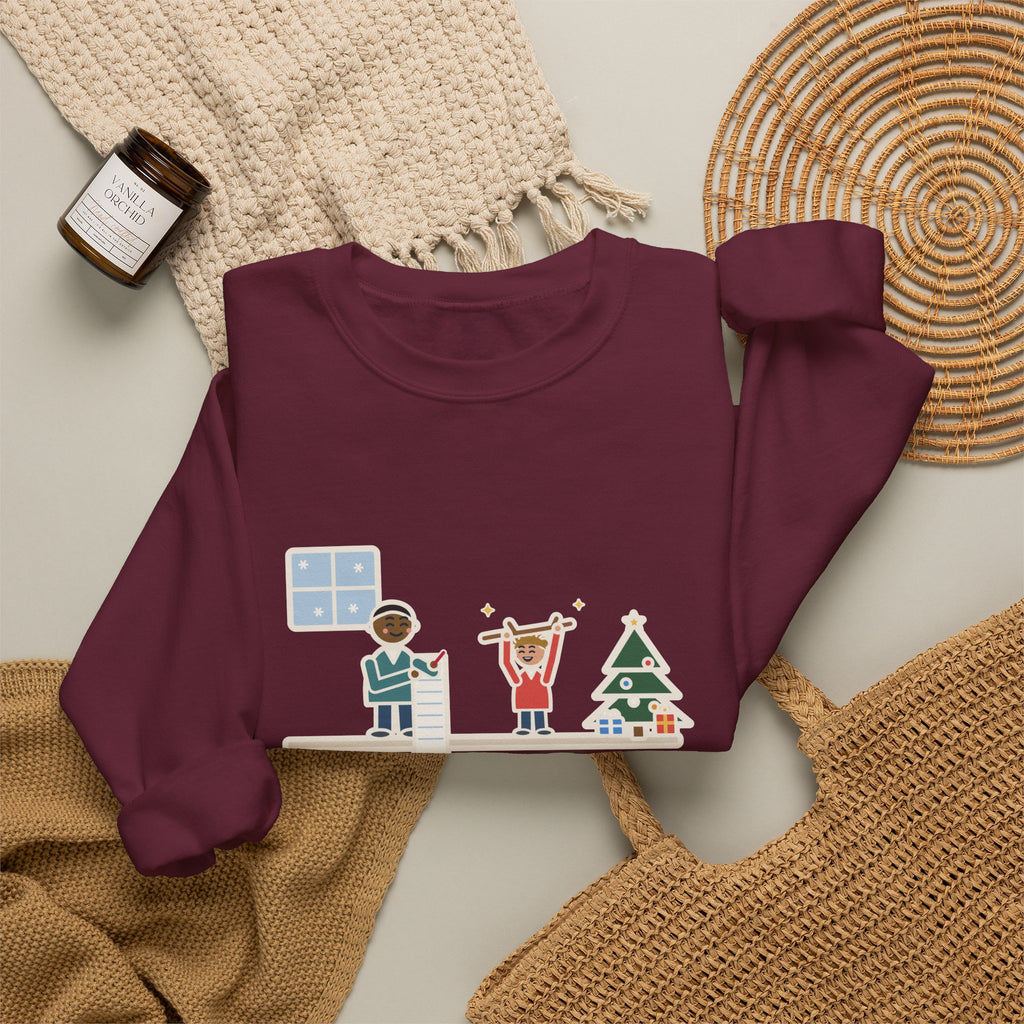 Christmas Wish Sweatshirt, Asked the Four-Year-Old What He Wanted, He Said a Stick, Funny Living Room Wish Crewneck