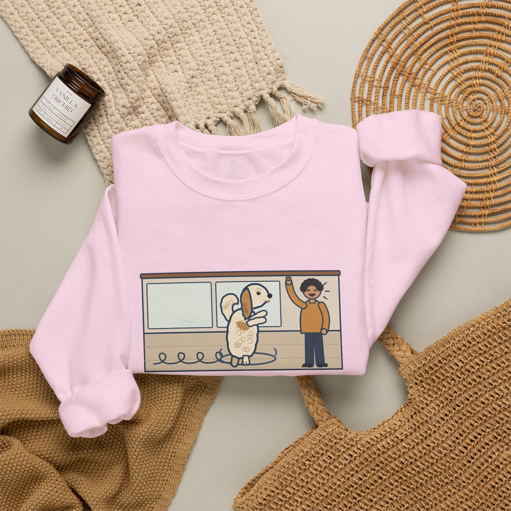 Havanese Crewneck Sweatshirt - Five Spins for One Treat Funny Dog Sweatshirt