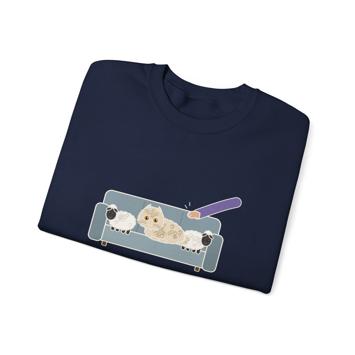 Selkirk Rex Crewneck Sweatshirt - Mistaken for a Stuffed Sheep
