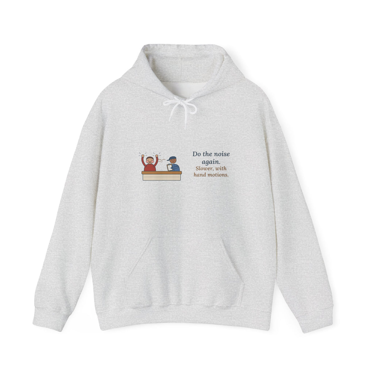 Auto Mechanic Hoodie - Do the Noise Again. Slower, With Hand Motions. Garage Hooded Sweatshirt