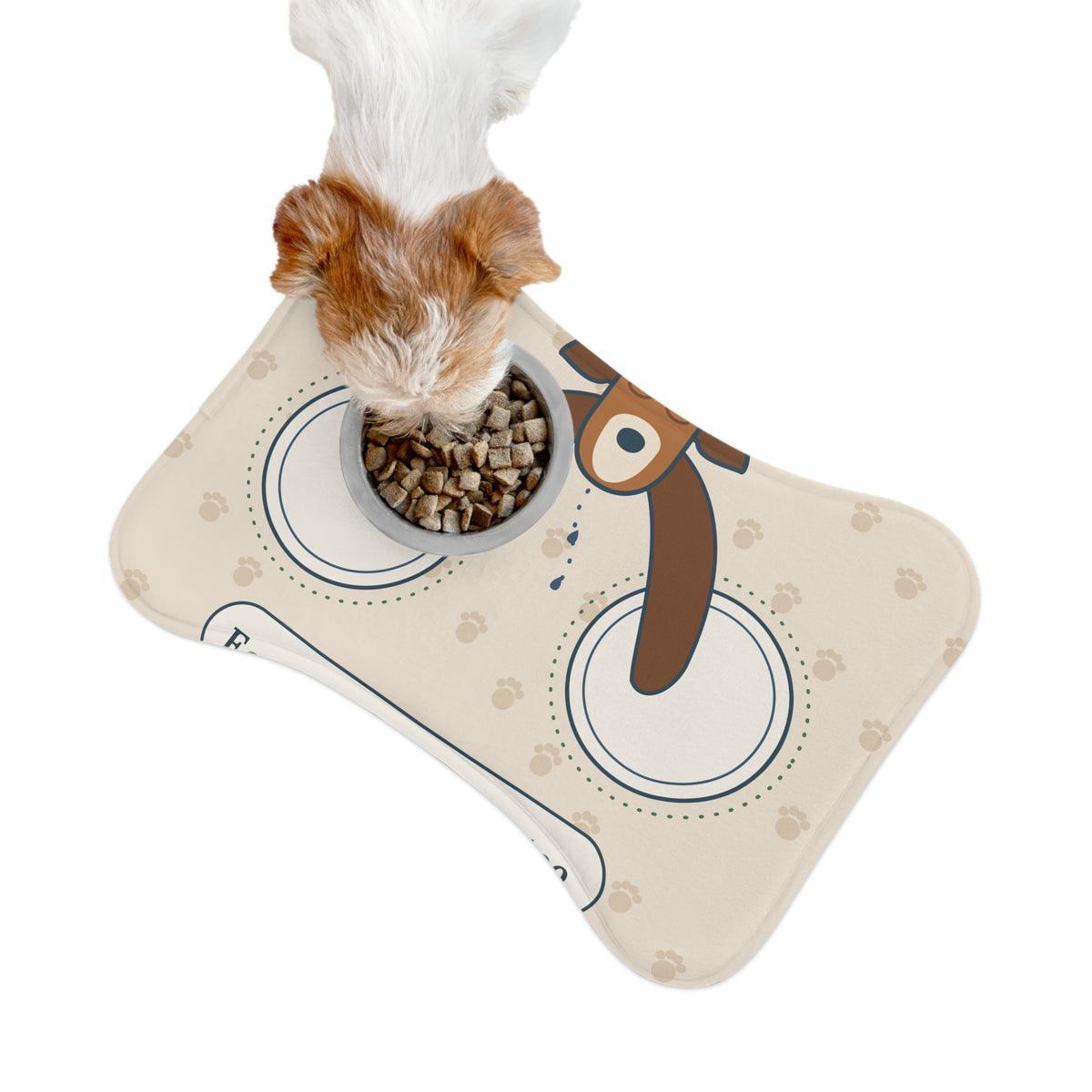 Basset Hound Feeding Mat - Ears Go in the Bowl Too Funny Dog Food Mat
