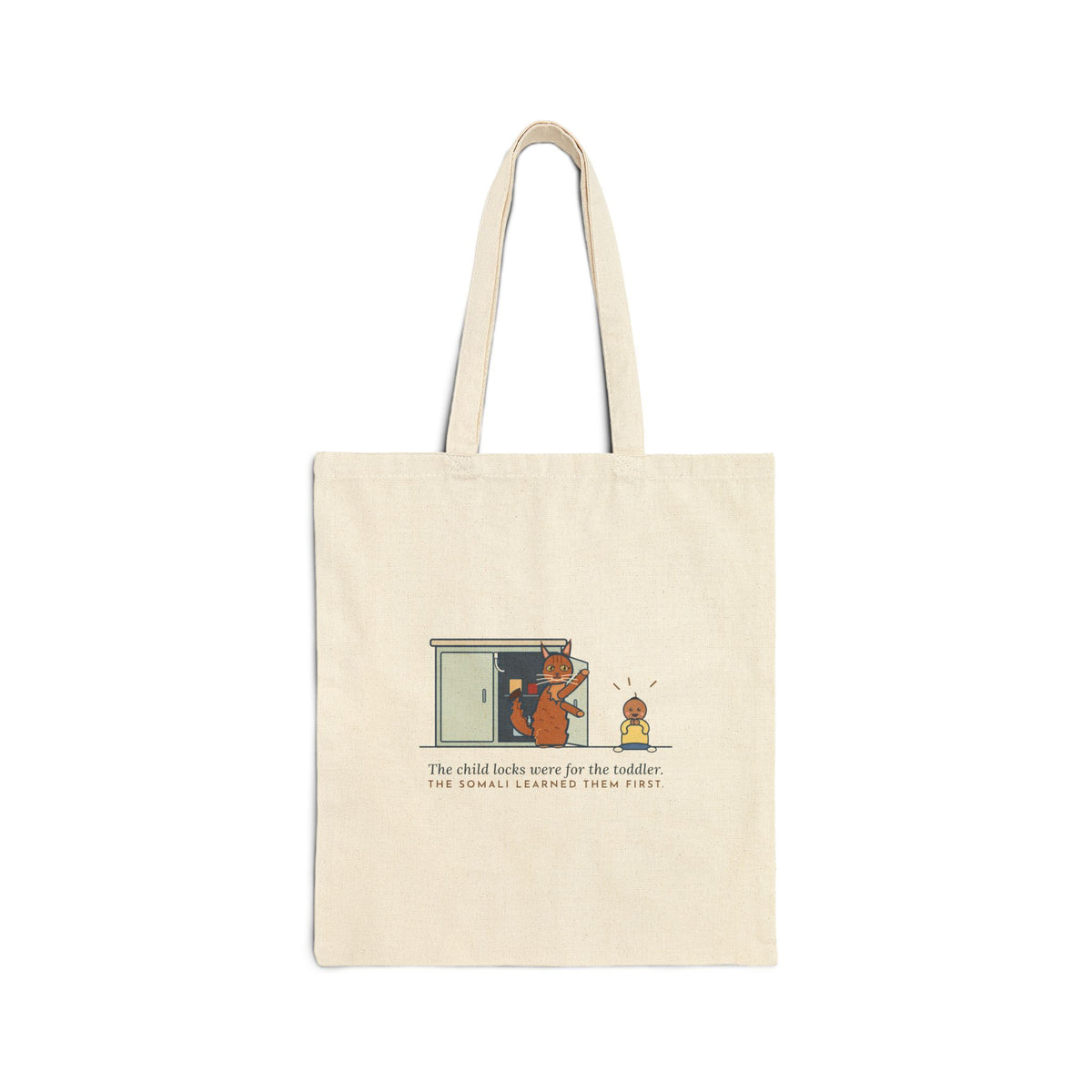Somali Cat Tote Bag - The Child Locks Were for the Toddler, The Somali Learned Them First