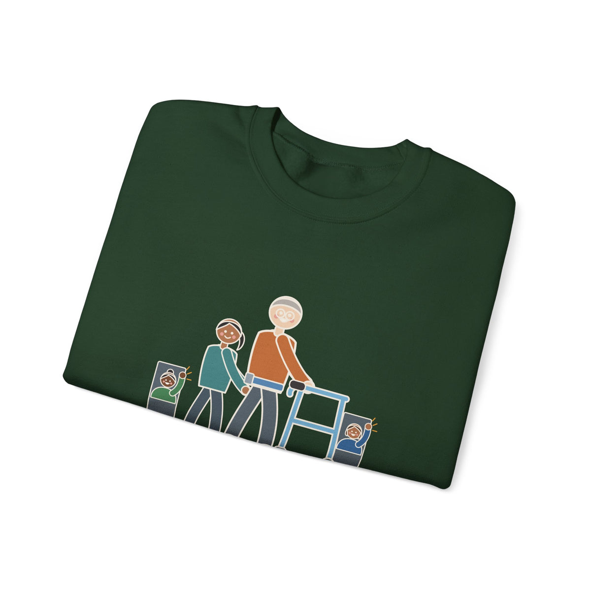 Inpatient Rehab Crewneck Sweatshirt - Ten Feet With the Walker Nurse Gift