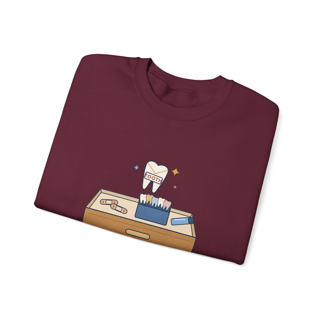1st and 2nd Grade Teacher Crewneck Sweatshirt - Tooth Fell Out? I Have an Envelope for That