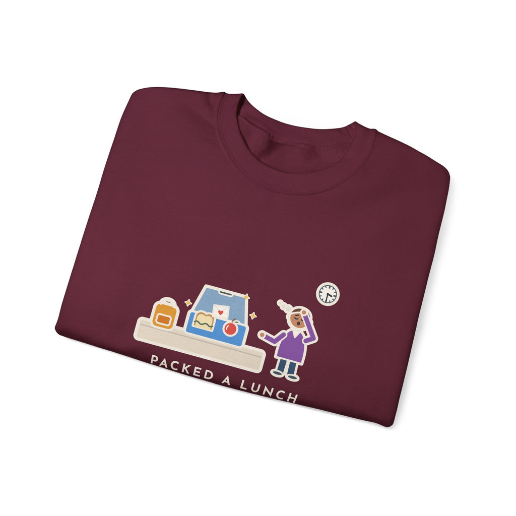 School Lunch Sweatshirt, Packed a Lunch with a Sweet Note, Both Came Home Untouched, Funny Lunchbox Return Crewneck