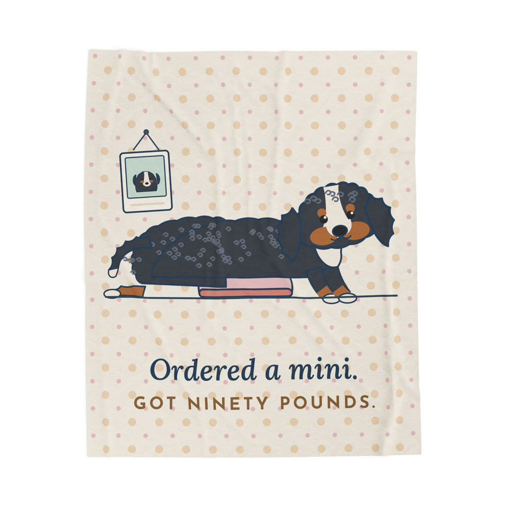 Bernedoodle Blanket - Ordered a Mini. Got Ninety Pounds. Velveteen Plush Throw