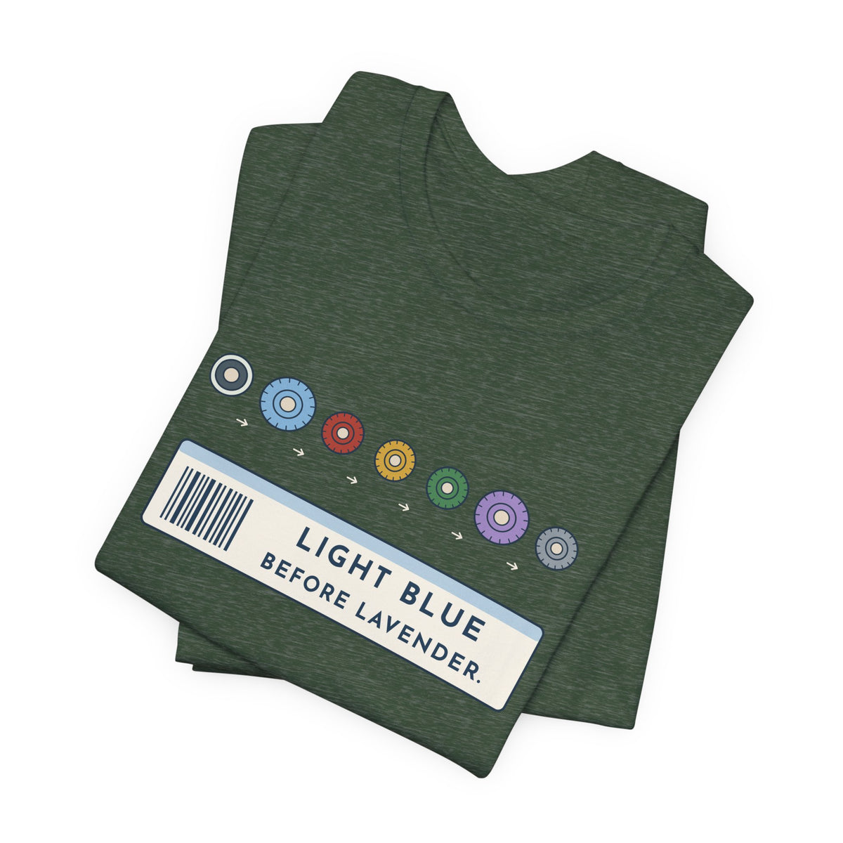 Phlebotomist T-Shirt - Light Blue Before Lavender Order of Draw Tee
