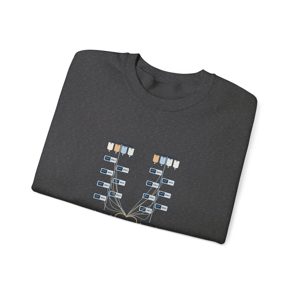 ICU Nurse Crewneck Sweatshirt - Two Patients. Fourteen Pumps. Nurse Gift