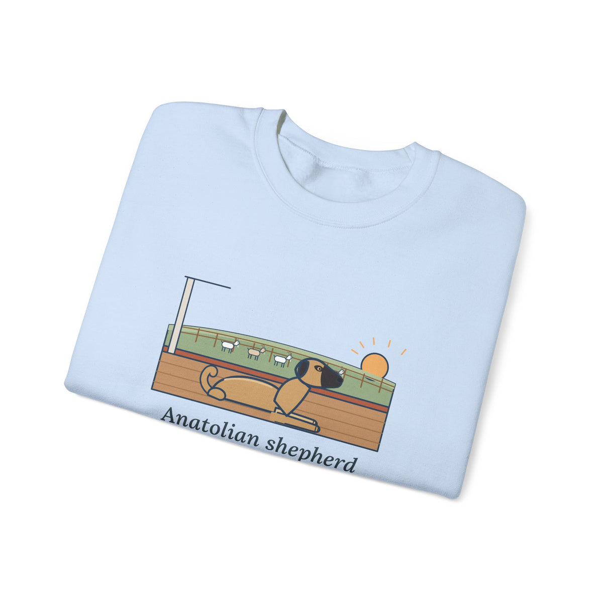 Anatolian Shepherd Crewneck Sweatshirt - Farm Dog Porch Watch Until Sunrise