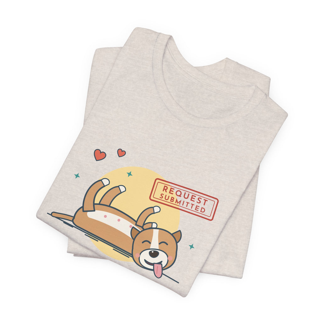 Pit Bull-Type Dog T-Shirt - I Fall Over to Request Belly Rubs Happy Pittie Tee